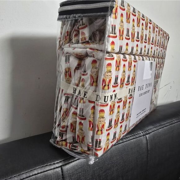 Rae Dunn Christmas 2024 Nutcracker King size Sheet Set, New - Picture 5 of 5
